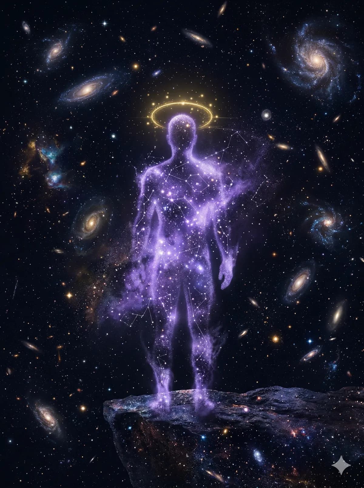 The Architect — cosmic silhouette of the NeoByte founder